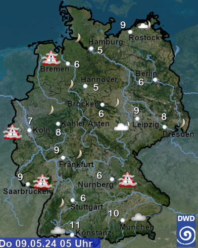 Die aktuelle Wetterlage in Deutschland