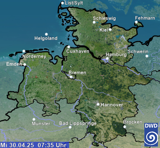 aktuelles Radarbild Region Nordwest