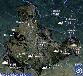 Aktuelles Wetter in Sachsen, Sachsen-Anhalt und Thüringen