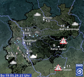 Aktuelles Wetter in Nordrhein-Westfalen