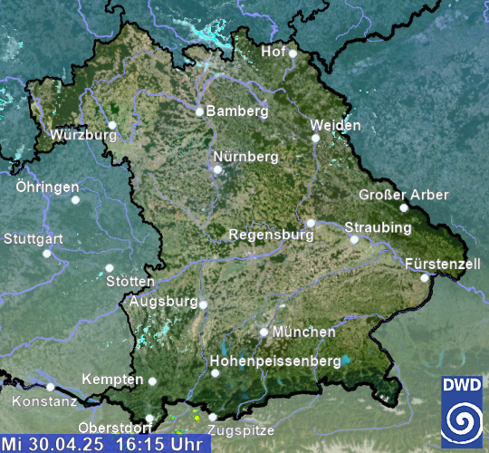 aktuelles Radarbild Region Suedost