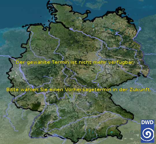 Vorhersage für heute früh mit Tiefsttemperatur und Wetter