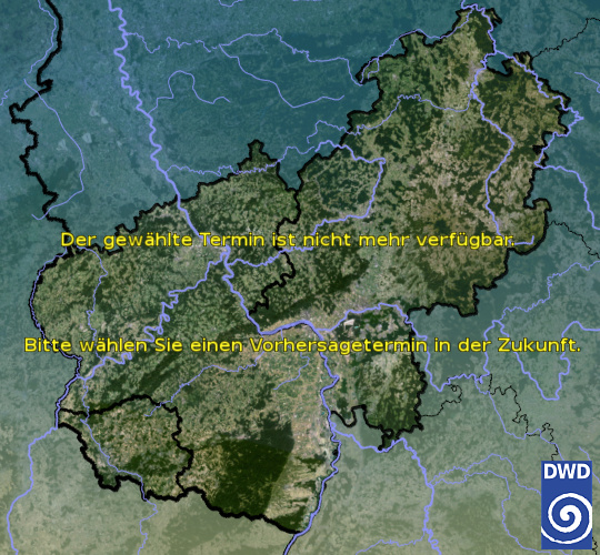 Vorhersage für heute früh mit Tiefsttemperatur und Wetter für Region Mitte