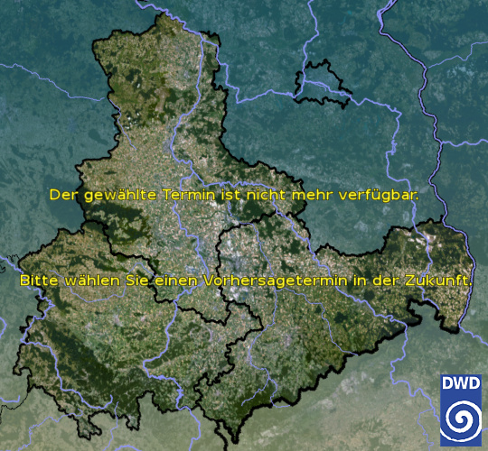 Vorhersage für heute früh mit Tiefsttemperatur und Wetter für Region Ost