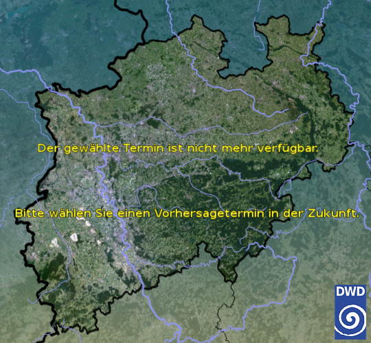 Vorhersage für heute früh mit Tiefsttemperatur und Wetter für Region West